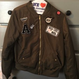 Green bomber jacket